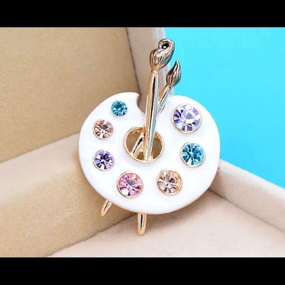 BOGO - ARTIST PALETTE BROOCH - Picture 2 of 2